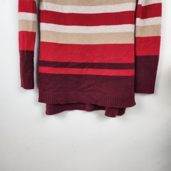Athleta 100% Cashmere striped Pullover Sweater Size Small - Picture 6 of 7